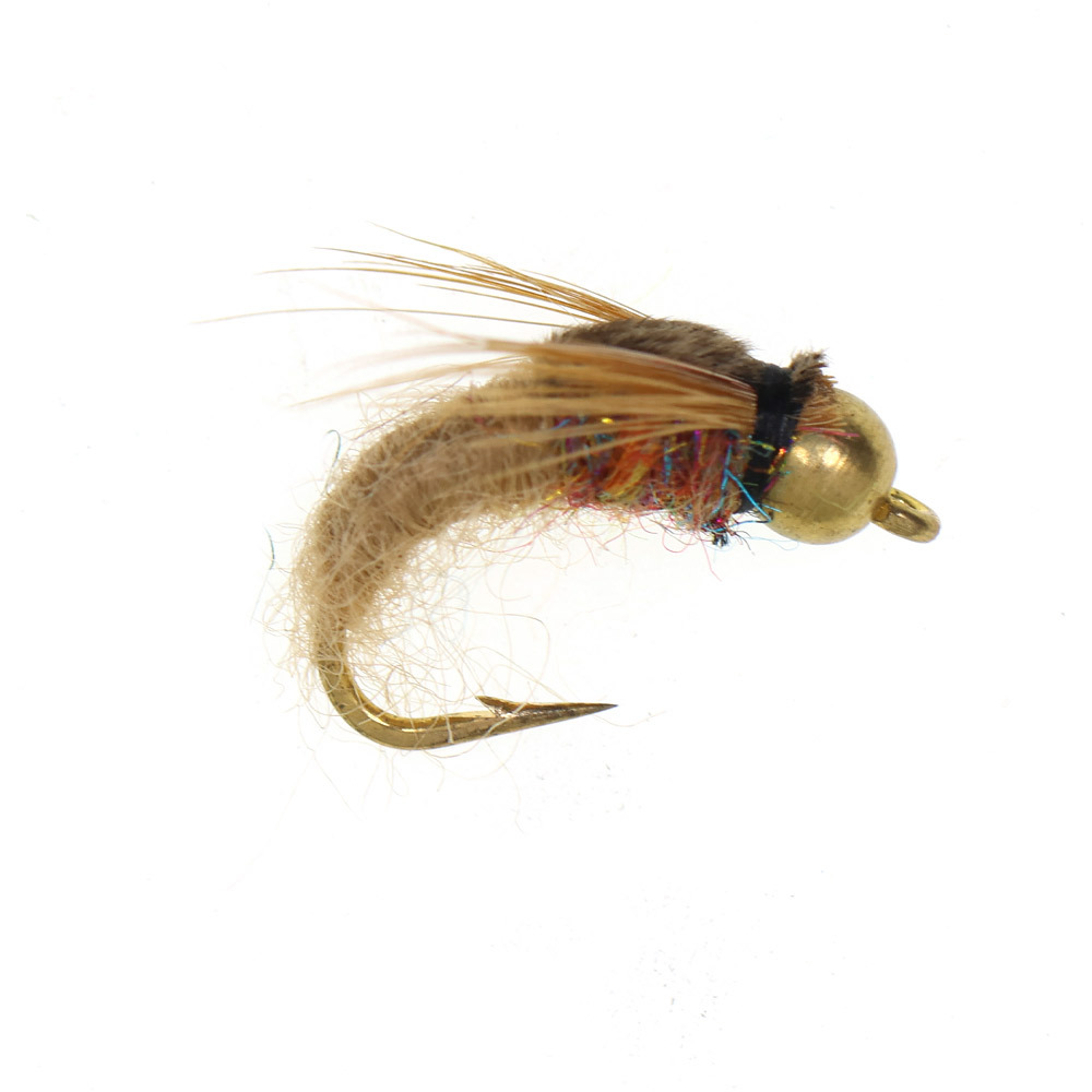 12# Brass Bead Head Caddis Nymph Fishing Flies
