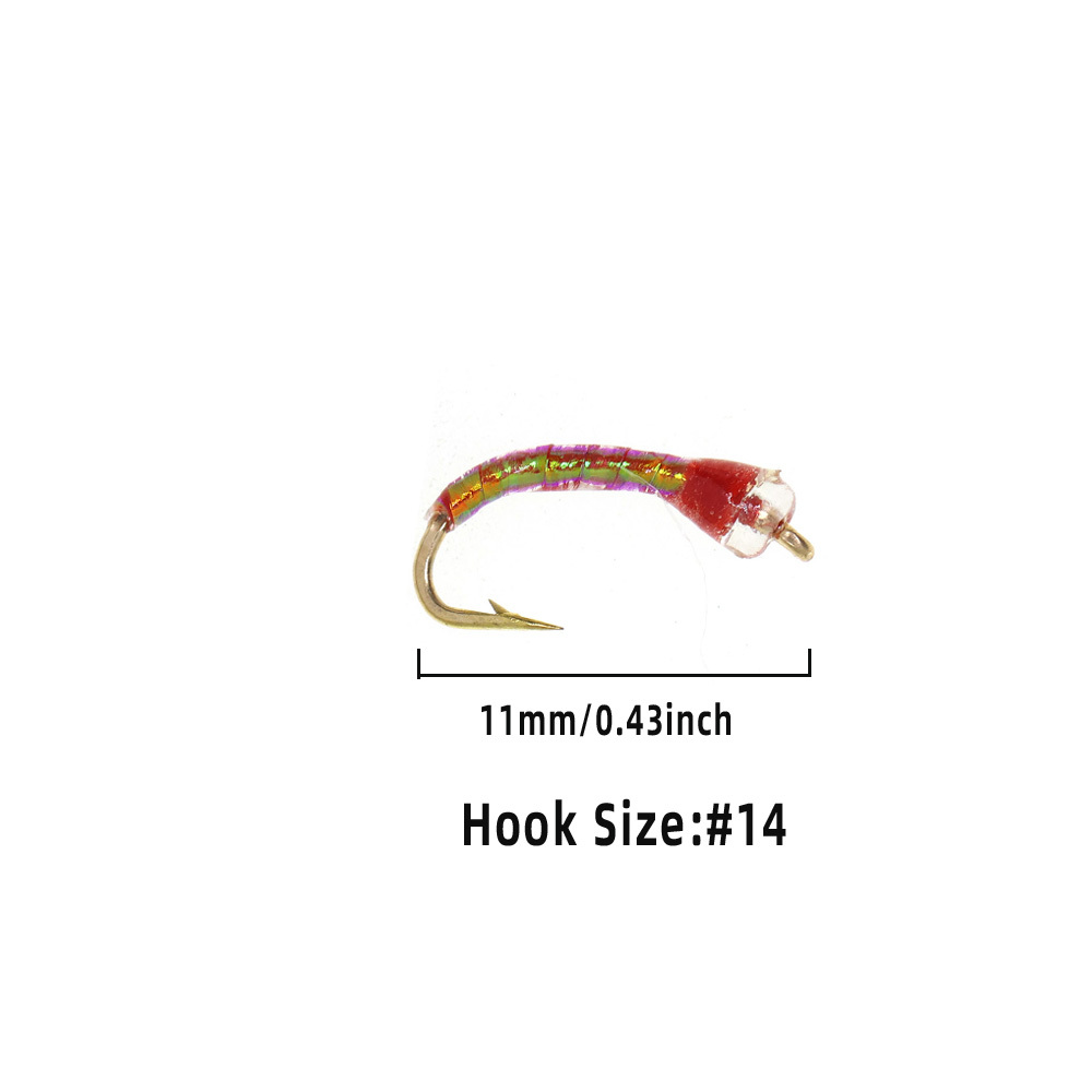 #14 Buzzer Nymph Midge Chironomids Caddis Larva Fly