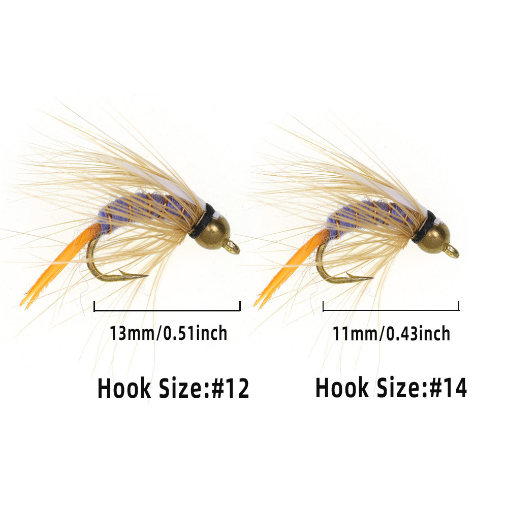#12 #14 Brass Bead Head Prince Nymph Stonefly Nymph