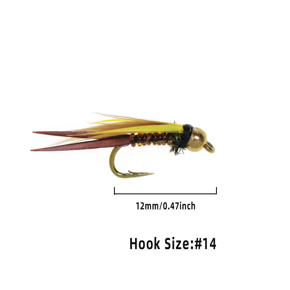#14 Brass Bead Head Prince Nymph Stonefly Nymph