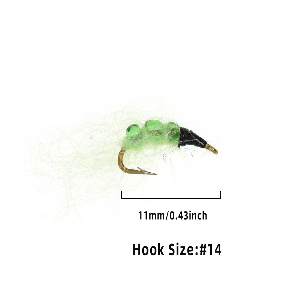 #14  Glass Bead Caddis Larva Pupa Nymph