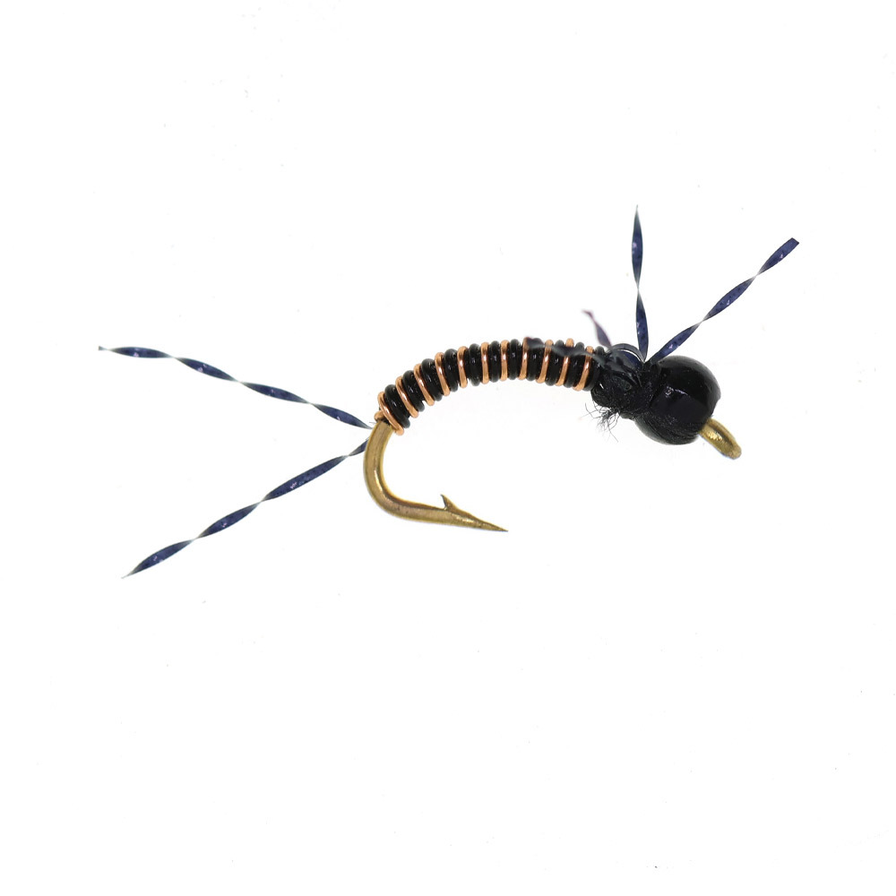 #14 Beadhead Copper Wire Midge Nymph Fly