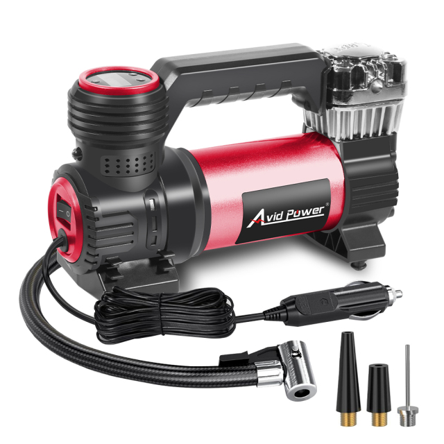 Avid Power 12V DC Tire Inflator Air Compressor 150 PSI Portable Car Tire Inflators Auto Bike Ball Air Pump