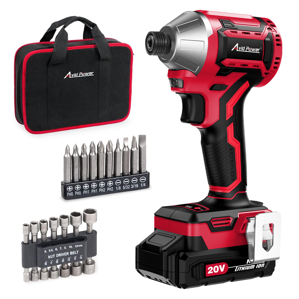 Avid Power 20V Brushless Cordless Impact Driver Compact Power Drivers