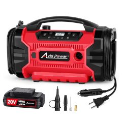 Avid Power 20V Cordless Tire Inflator Portable Air Compressor 3-Way Power Air Pump Auto Car Inflator and Deflator