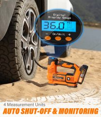 AVID POWER Tire Inflator Portable Air Compressor 20V Cordless Rechargeable Battery Car Tire Pump