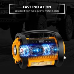 AVID POWER Tire Inflator Portable Air Compressor 12V DC/120V AC Car Tire Pump with Inflation and Deflation Modes