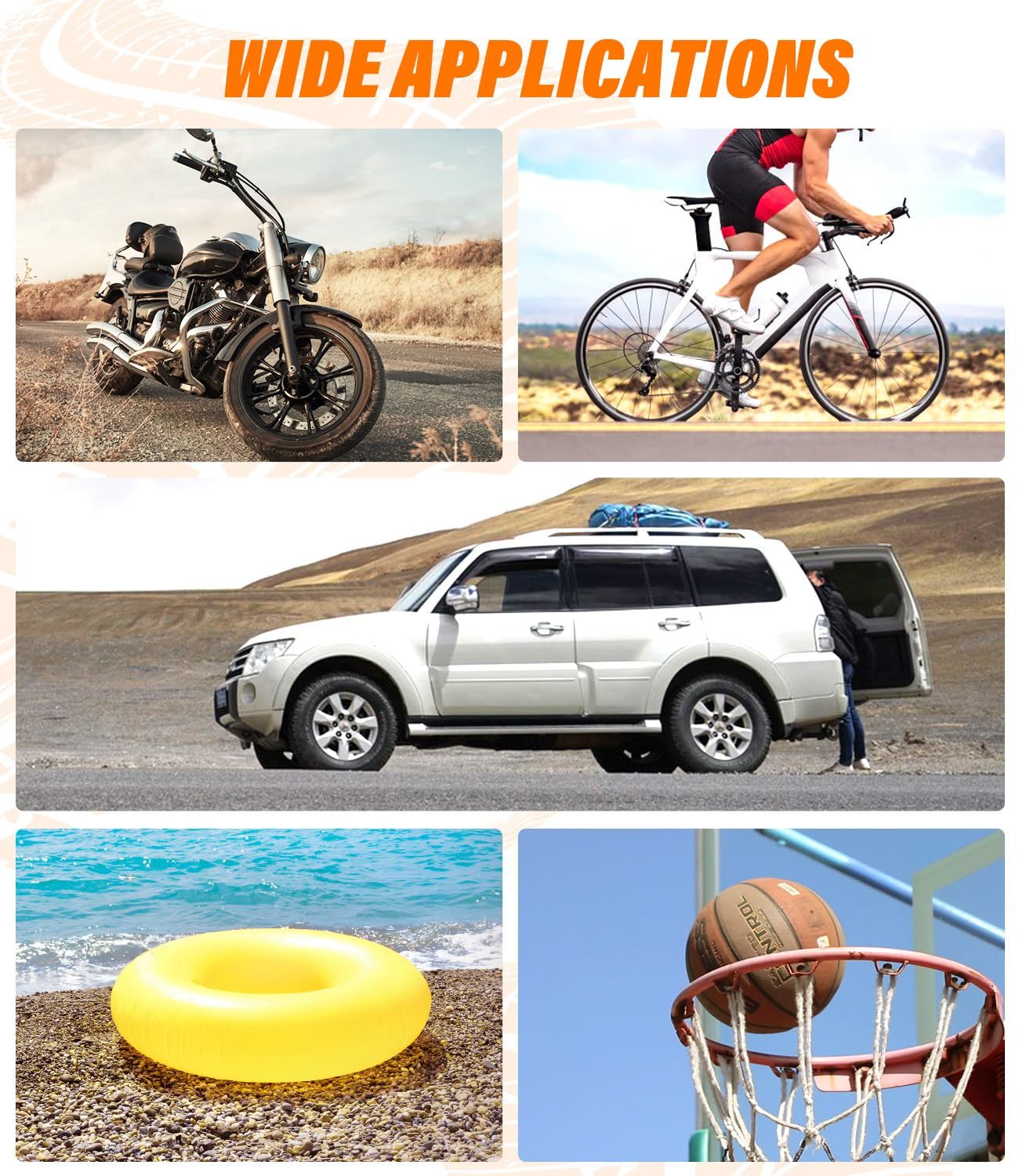 AVID POWER Tire Inflator Portable Air Compressor 20V Cordless Rechargeable Battery Car Tire Pump