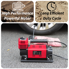 Avid Power Heavy Duty Tire Inflator Air Compressor 160L/Min Fast Inflation Car Air Pump with DC 12V Battery Clamp