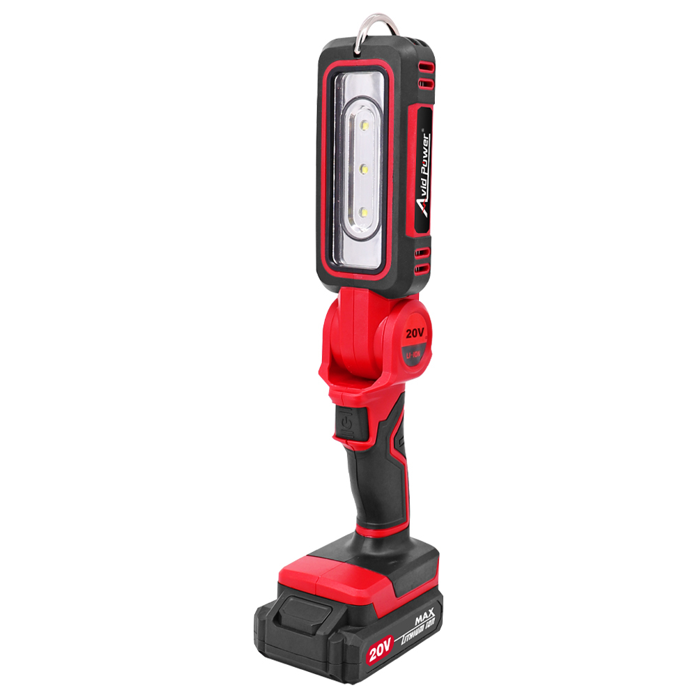 Avid Power 20V Cordless LED Working Light 140 Degree Pivoting Head Up to 1000 Lumens Cordless Jobsite Workinglight