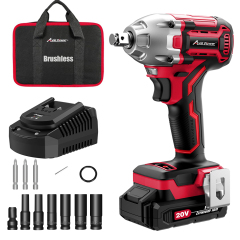 Avid Power 20V Brushless Cordless Impact Wrench 350Nm 1/2 Inch Variable 3-Speed Power Compact Impact Gun