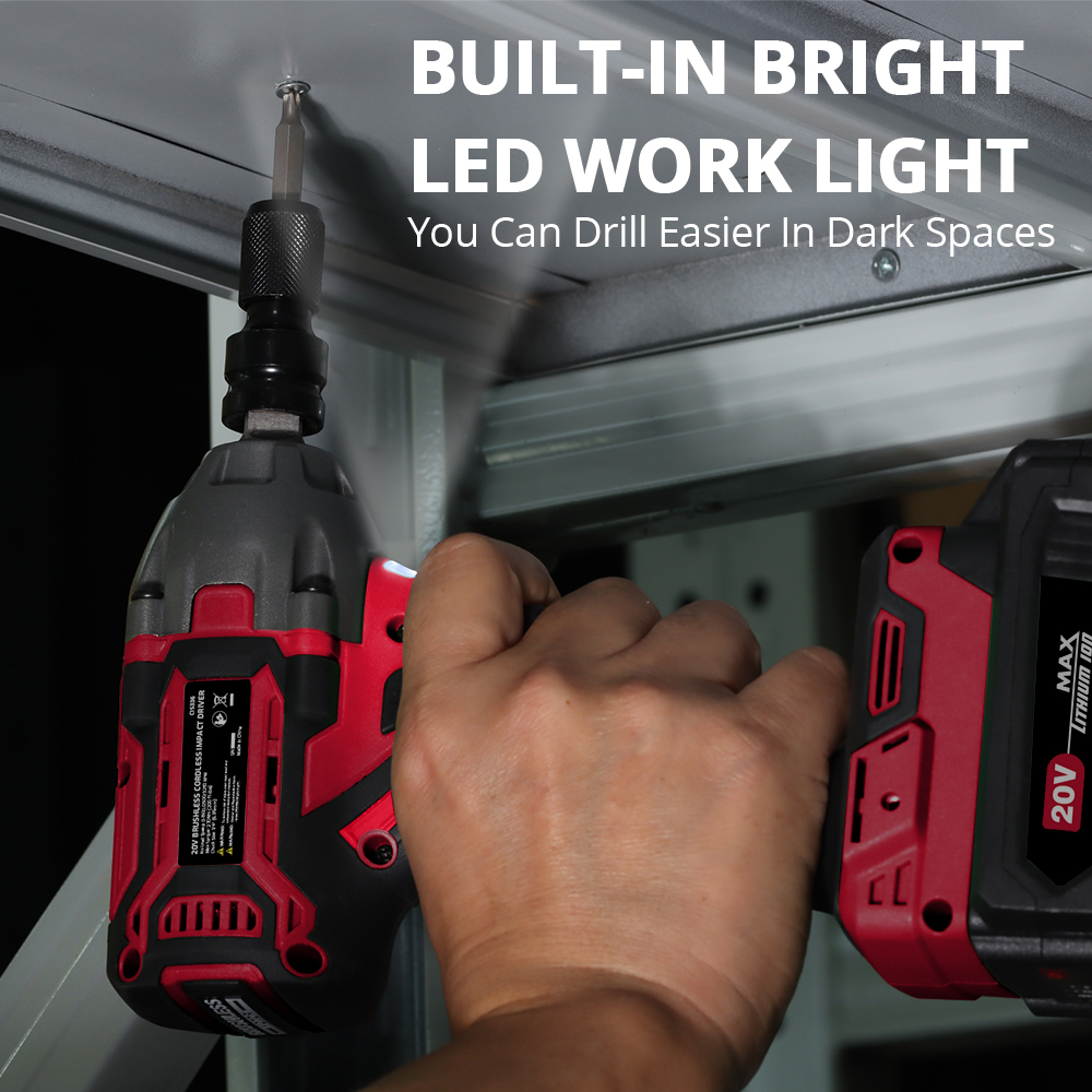 Avid Power 20V Brushless Cordless Impact Wrench 350Nm 1/2 Inch Variable 3-Speed Power Compact Impact Gun