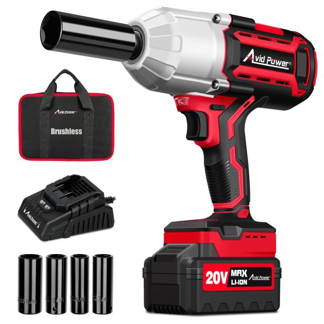 Avid Power 20V Brushless Impact Wrench 1000Nm High Torque 1/2 Inch or 3/4 Inch Variable Speed Powerful Impact Gun