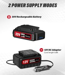 Avid Power 20V Cordless Tire Inflator Portable Air Compressor 150 PSI Car Air Pump with Digital Pressure Gauge