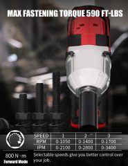 Avid Power 20V Brushless Impact Wrench 1000Nm High Torque 1/2 Inch or 3/4 Inch Variable Speed Powerful Impact Gun
