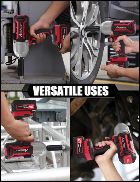 Avid Power 20V Brushless Impact Wrench 1000Nm High Torque 1/2 Inch or 3/4 Inch Variable Speed Powerful Impact Gun