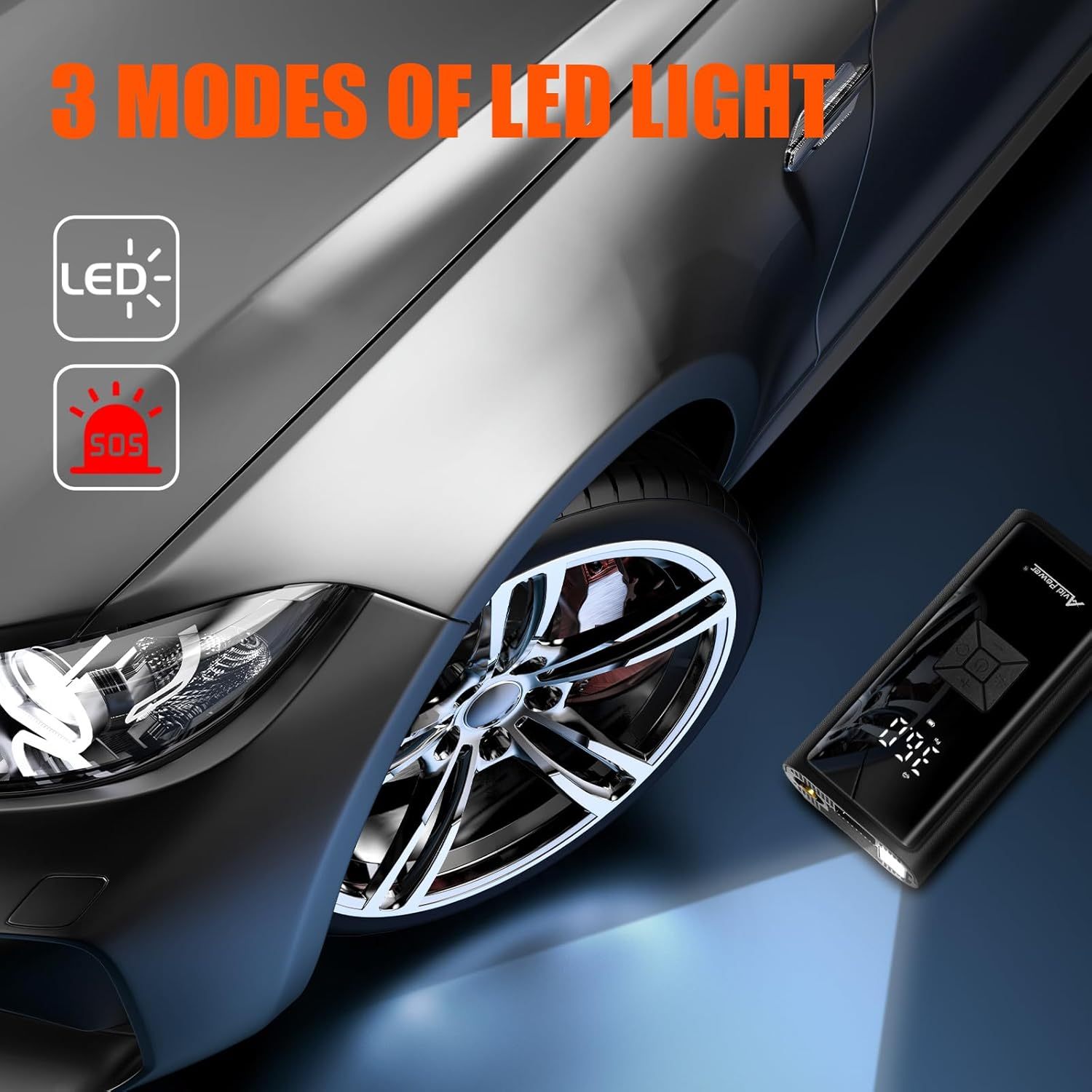 Avid Power Cordless Tire Inflator Portable Air Compressor Battery Powered Car Small Air Pump with Digital Gauge