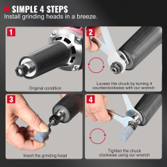 Avid Power 20V Heavy Duty Brushless Cordless Die Grinder Variable Speed 26000RPM 4.0Ah Battery Powered Grinder Tool