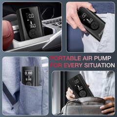 Avid Power Cordless Portable Tire Inflator Air Compressor Battery Powered Car Small Air Pump with Digital Gauge