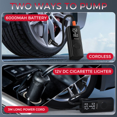 Avid Power Cordless Tire Inflator Portable Air Compressor with Digital Gauge 150PSI Air Pump for Car Motorcycle Bike