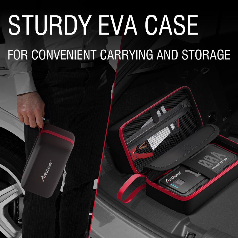 Avid Power Portable Jump Starter 1000A Peak Auto Booster Battery Pack 12V Car Jumper Starters with LED Light and USB