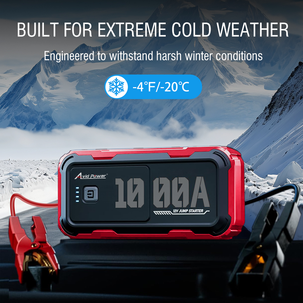 Avid Power Portable Jump Starter 1000A Peak Auto Booster Battery Pack 12V Car Jumper Starters with LED Light and USB