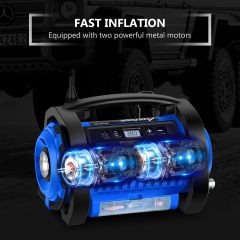 AVID POWER Tire Inflator Portable Air Compressor 12V DC/120V AC Car Tire Pump with Inflation and Deflation Modes