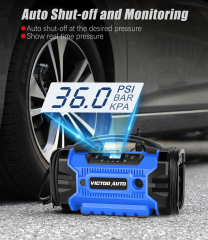 3-Way Power 20v/120V AC/12V DC Cordless Dual Function Inflator/Deflator Portable Air Compressor with Digital Gauge,Made in Vietnam