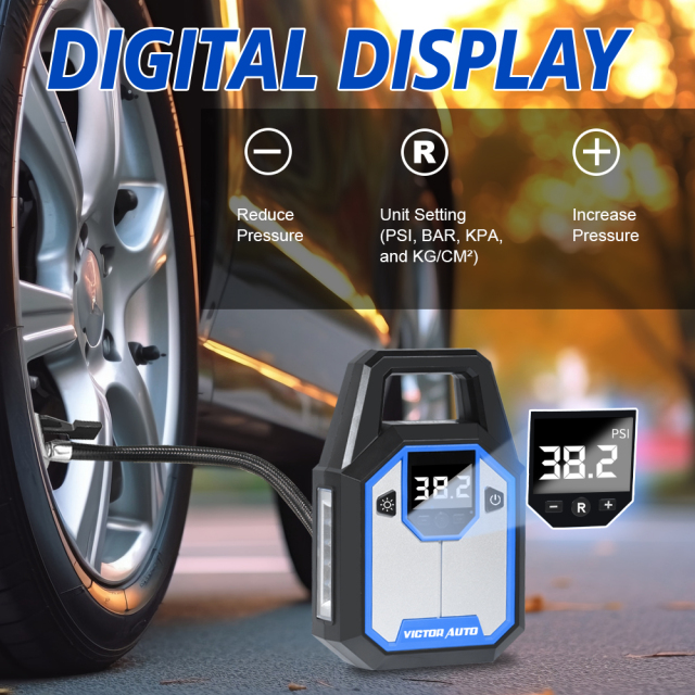 Small Inflator Victor 12V DC Tire Inflator Portable Air Compressor Small Air Pump