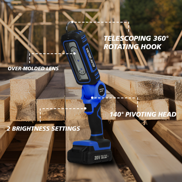 20V MAX LED Work Light, 140 Degree Pivoting Head, Up to 1000 Lumens of Brightness,Made in Vietnam