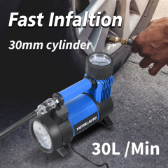 Victor 12V DC Portable inflator,Auto Tire Inflator Air Compressor with Pressure Gauge,140PSI,30L /Min,Made in Vietnam