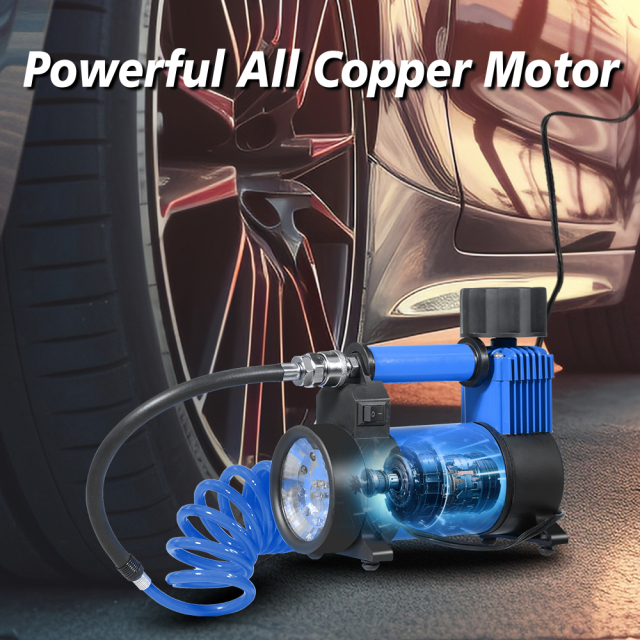 Victor 12V DC Portable inflator,Auto Tire Inflator Air Compressor with Pressure Gauge,140PSI,30L /Min,Made in Vietnam