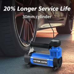 Victor 12V DC Portable Inflator,Auto Tire Inflator Air Compressor with Pressure Gauge,150PSI,30L /Min,Made in Vietnam