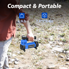 Victor 12V DC Portable Inflator,Auto Tire Inflator Air Compressor with Pressure Gauge,150PSI,30L /Min,Made in Vietnam