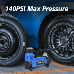 Victor 12V DC Portable Inflator,Auto Tire Inflator Air Compressor with Pressure Gauge,150PSI,30L /Min,Made in Vietnam
