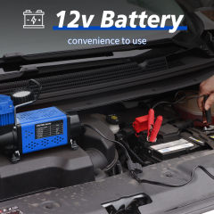 Heavy Duty Metal 12V DC Tire Inflator Air Compressor Pump,72L /Min, 150PSI with Adapter for Car, Truck, SUV Tires,Made in Vietnam