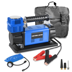 Victor 12V DC Heavy Duty Air Compressor Portable Tire Inflator Digital Car Tire Pump with Pressure Gauge,150PSI,160 L/Min Fast Inflation,Made in Vietnam