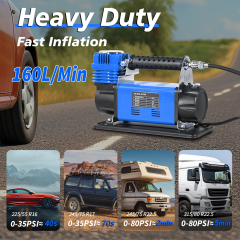 Victor 12V DC Heavy Duty Air Compressor Portable Tire Inflator Digital Car Tire Pump with Pressure Gauge,150PSI,160 L/Min Fast Inflation,Made in Vietnam