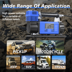 Victor 12V DC Heavy Duty Air Compressor Portable Tire Inflator Digital Car Tire Pump with Pressure Gauge,150PSI,160 L/Min Fast Inflation,Made in Vietnam