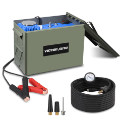 Victor 12V DC Heavy Duty Air Compressor Tire Inflator, 60Mm Cylinder 160L/Min  Fast Inflation ,150 PSI Air Pump for Car, Truck, SUV Tires,Made in Vietnam