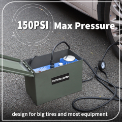 Victor 12V DC Heavy Duty Air Compressor Tire Inflator, 60Mm Cylinder 160L/Min  Fast Inflation ,150 PSI Air Pump for Car, Truck, SUV Tires,Made in Vietnam