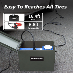 Victor 12V DC Heavy Duty Air Compressor Tire Inflator, 60Mm Cylinder 160L/Min  Fast Inflation ,150 PSI Air Pump for Car, Truck, SUV Tires,Made in Vietnam