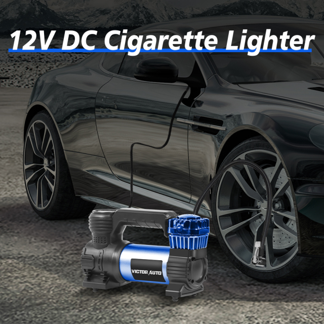Victor 12V DC Portable inflator,Car Tire Air Compressor Inflator Hose Adapter with Digital Gauge,Aluminum House,Made in Vietnam