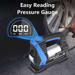 Victor 12V DC Portable Tire Inflator,Small Air Compressor Pump for Car and Inflatables,Powerful Copper Motor ,Aluminum House,Made in Vietnam