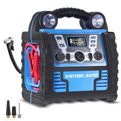 Bộ khởi động ô tô 6 In1 kèm máy nén khí, Biến tần 200W/400W, Máy bơm lốp di động/ Sạc dự phòng, Sản xuất tại Việt Nam