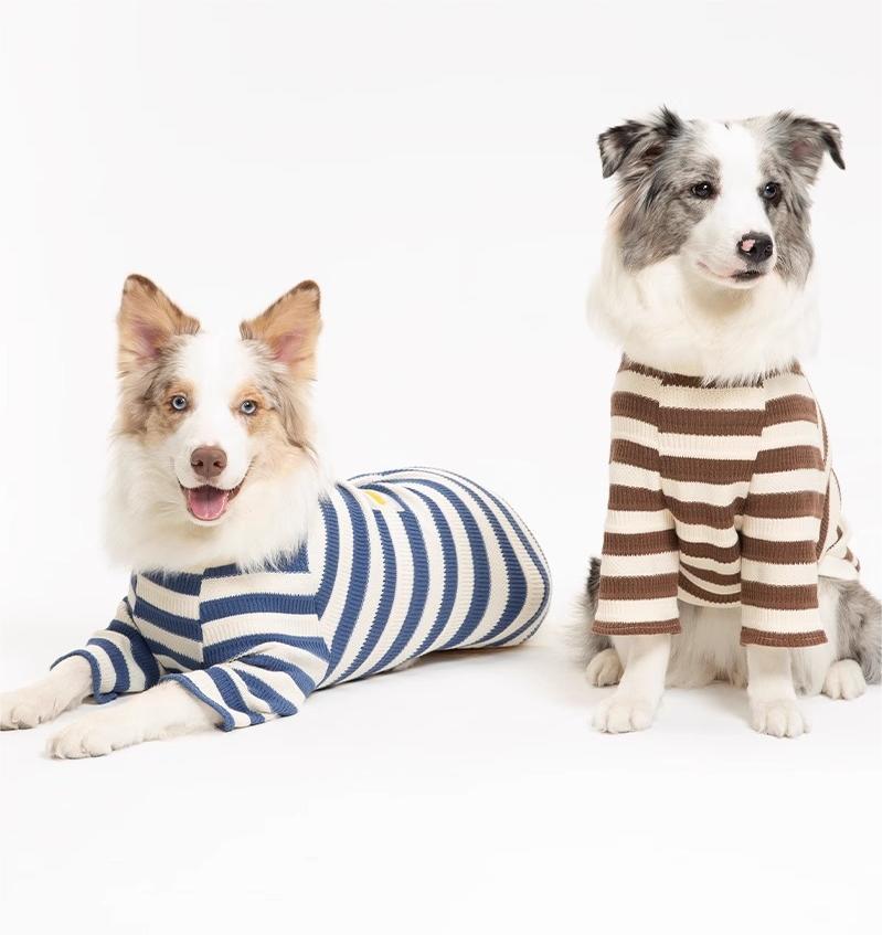 【Outdoors Wear】Blue white and brown white stripes