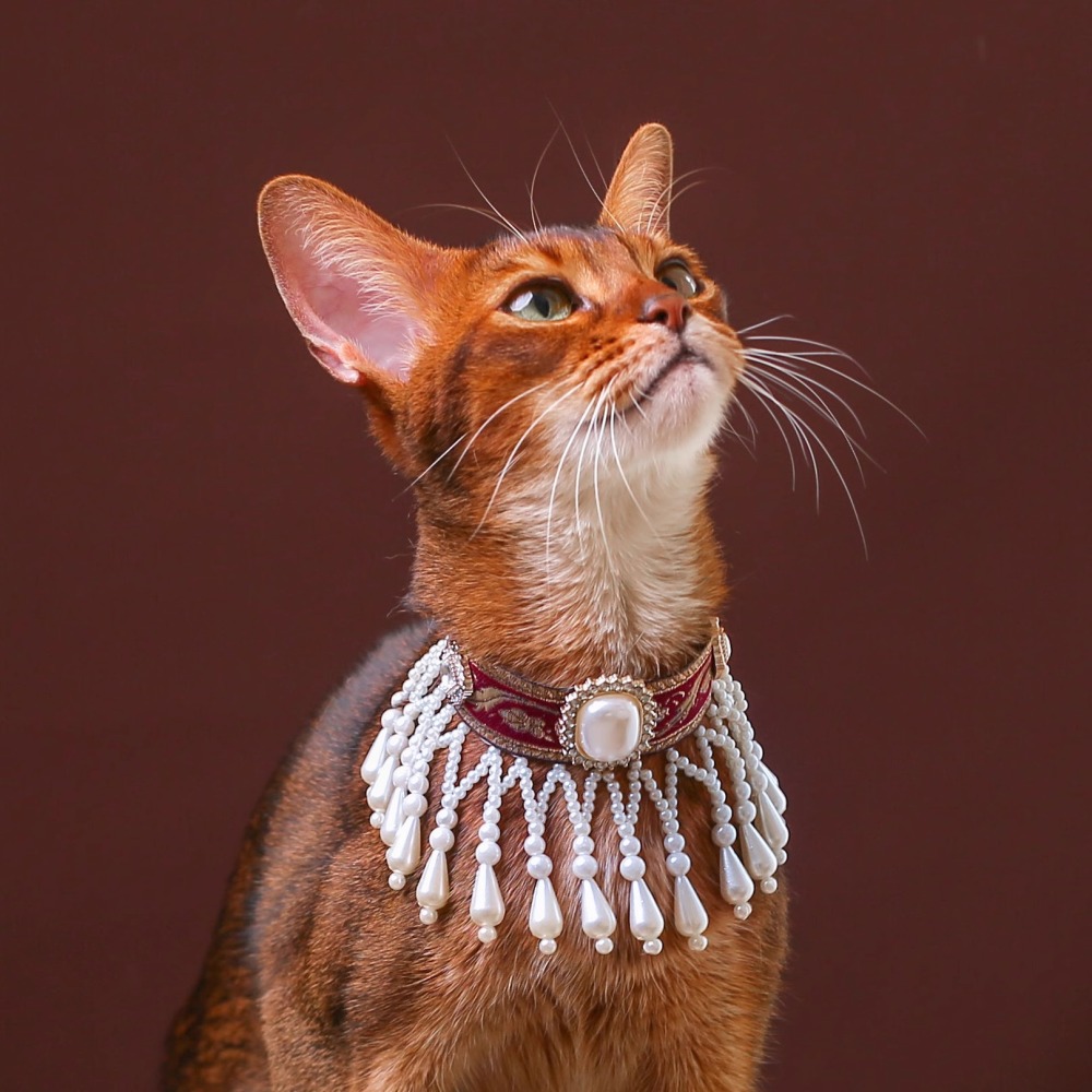 【Choker|Collar】Velvet gemstone dense tassels 052