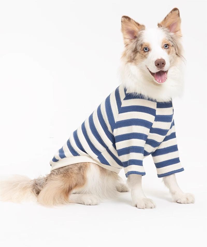 【Outdoors Wear】Blue white and brown white stripes