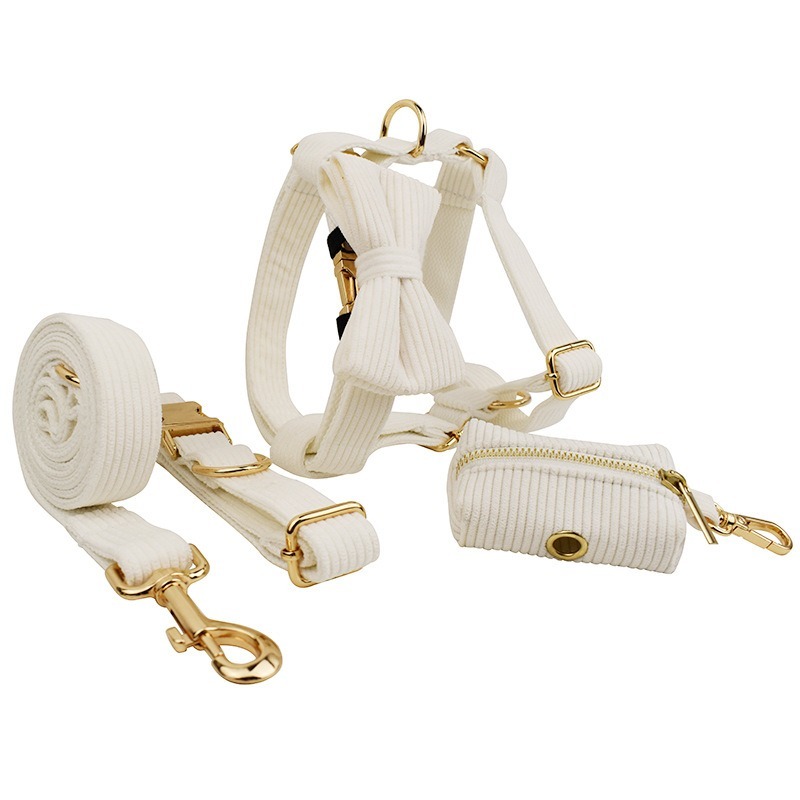 Outdoor Dog Walking Set Customized Engraved White 5pcs