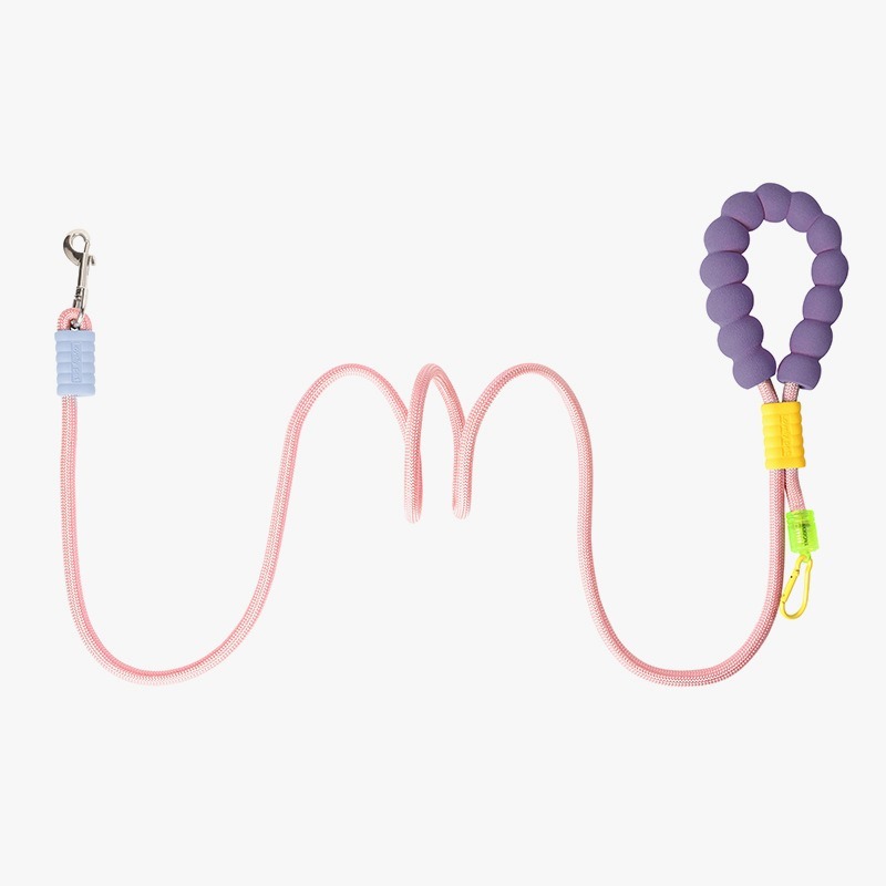 Cloud Bubble Cotton Dog Walking Rope Single Rope Pink